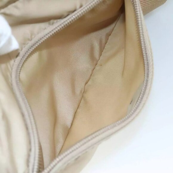 PRADA Shoulder Bag Nylon Beige Silver Auth - Picture 9 of 16